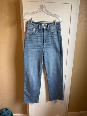 JBD Just Black Denim High Rise Straight Fray Jeans 26